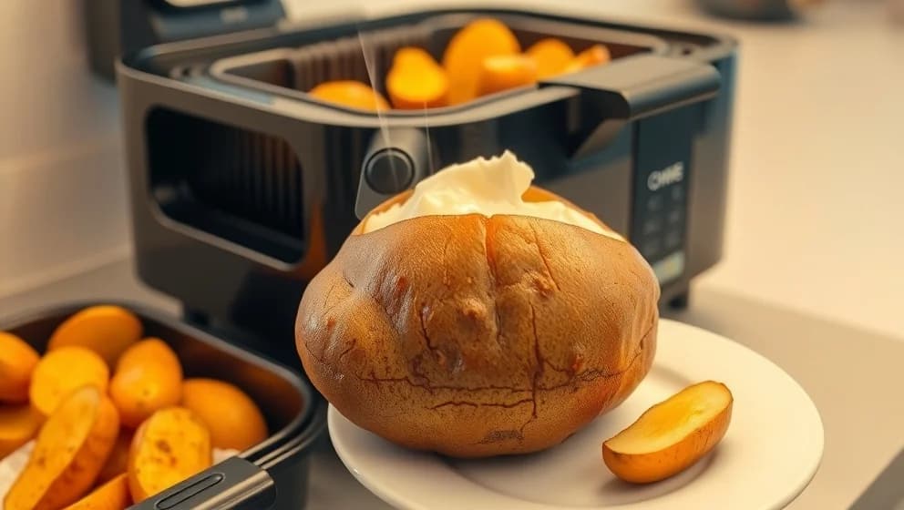 Bakad potatis i airfryer på 20 minuter