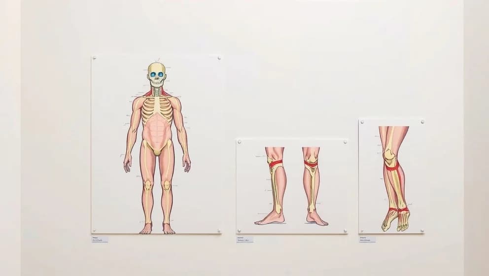Huvud, axlar, knä och tå på kroppen