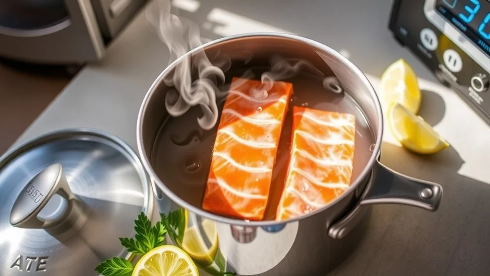 Inkokt lax i kastrull på 30 minuter